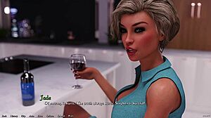 3D game with a busty red head girlfriend and stepfamily