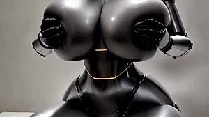 Can you resist this huge-titted sex robot model in wild 3D action?