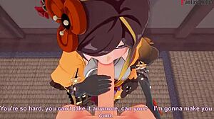 צ'יורי מזיינת חזק בסצנת POV חינמית מגנשין אימפקט