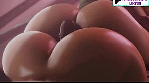 Chun Li and Cammy in a hentai animated porn movie with 3D anime