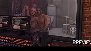 Groupie goes wild for transsexual drummer in rock band