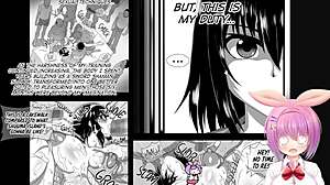A cartoon-themed Vtuber named Lily reads some manga that her brother has chosen for her