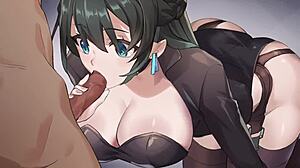 Sakuの隠密エージェントがゲームで蒸れたフェラシーンに忍び込む