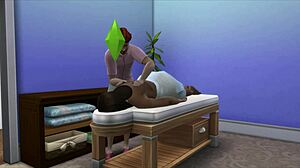 Fodendo com massagista in The Sims 4 - steamy 3D cartoon massage session.