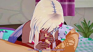 beautiful mulatto girl enjoys sexy intimate moment