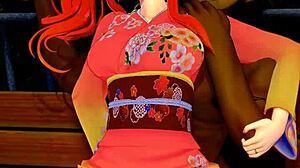 Vanessa in yukata got fucked outdoors by a pervert