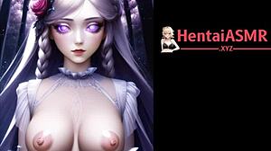 Horny fantasy elf with massive fat titties in visual adventure