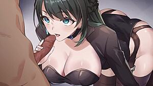 Sakuの隠密エージェントがゲームで蒸れたフェラシーンに忍び込む