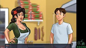 summertime saga ep 90: baking pizza with a hot italian babe.