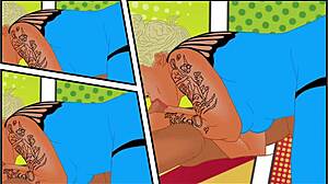 Big booty Rayalla sucking cock in one wild position