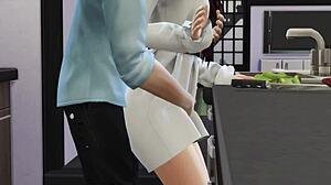 Sex in Kitchen Turns Hardcore! Simlish Dzire S2 E3 3D Hentai Milf Pussy Lick!