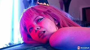 Dude, horny redhead Rebecca Nikson rubs clit with toy! 🔥