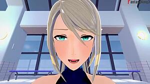 samus aran gets wild fucking behind the pool in metroid