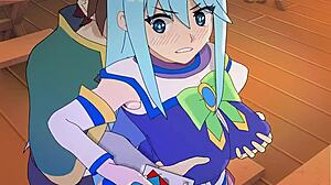 Sorte da Aqua Fica Selvagem com Surpresa de Boquete Creampie