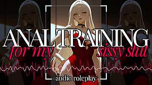 F4A offers erotic audio anal training for a sissy slut, guided by a gentle mistress in roleplay