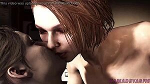 Jill Valentine and Claire Redfield's lesbian sex