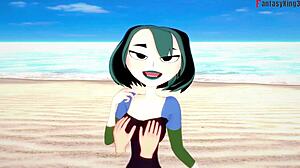 Gwen Fucks Hard on Beach POV