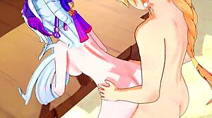 Genshin Impact Hentai 3D: Yumemizuki’s wet beach action