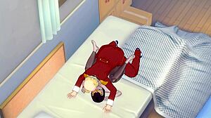 嘿，看这个色情动漫Raven青少年18+ Titans片段，有个穿红西装的家伙。