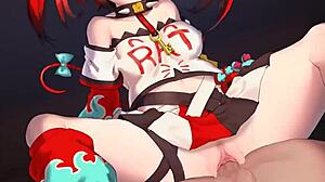 Hakos Baelz Rides Cock with Fierce Intensity