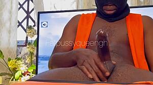 Casting Couch: ChocoBBC STROKING HUGE COCK While Watching Wild Hentai