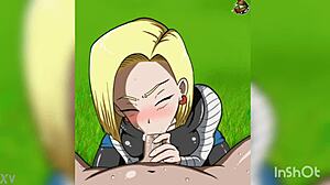 The hottest Android 18 blowjob scene you’ve ever seen