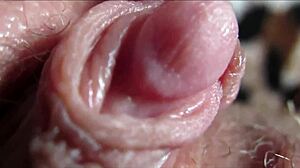 A close-up shot of a big clit reaching orgasm in HD