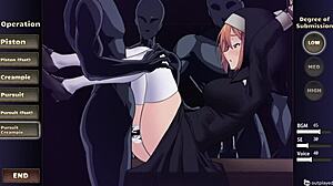 Yo, check these wild nun scenes in D End Colosseum Bad End Mode!