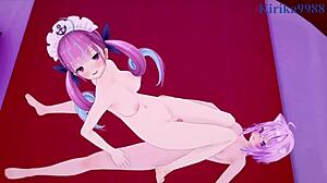 Futanari Porn with Minato Aqua and Houshou Marine