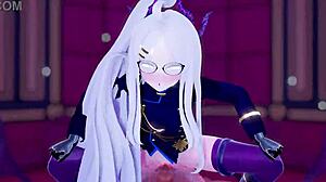 ヒナ メガネ in 3D カートゥーン アニメ: わー、あれを見て！