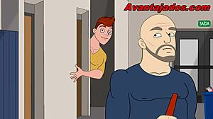Gay sex drawing of the mailman eater
