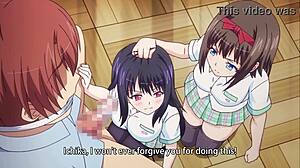 i can't believe this crazy girl watches others in wild anime action.