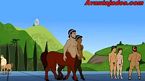 yo, check these hung greek studs in gay anime action