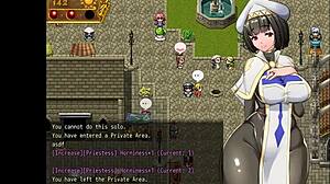 Oh god, this nympho priestess can't stop fucking in HRPG!