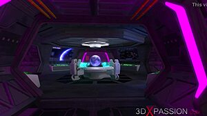 A 3D futanari slams a girl in space station with intense pleasure