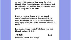 Ugh, Bowser x Peach in Superstar Sexting, goin’ naive route, no commentary, game by Drybonex, so wild!