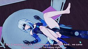 The girl has not had sex for a long time and this is her first experience