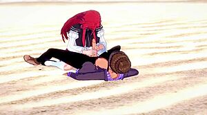 hentai rias gremory takes futanari pounding on sunny beach