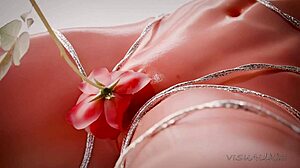 3Dアニメのピンクフラワー：熱い中出しサプライズ？