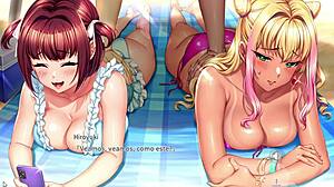 kanochi x ntr family hentai game, bikini secrets in part 4