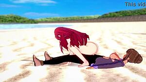 hentai rias gremory takes futanari pounding on sunny beach