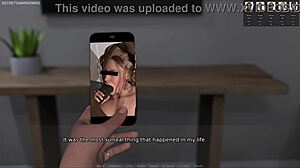 Stepmom caught watching porn, jerked his big cock