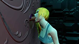 야, wbp056 봐, 장난꾸러기 글로리 홀 계집애들 3, 금발 베이비가 하드코어 가