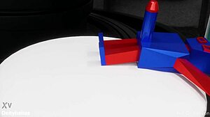 看看她为狂野3D色情骑乘打造假阳具机器人！Deityhelles带来全高清高潮行动。