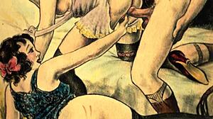 The old school of erotic drawing