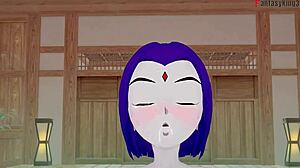 Hey Raven, ready for bikini banging with three Titans?