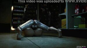 Tight Fit Pixel3D Delivers Wild Cowgirl Creampie in Rough Hardcore Scene