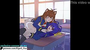 Lesbian threesome with Mai Natsume and Makoto Nanaya