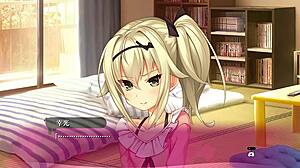 Bukkake Hentai Game 07: Petite Babe in Lingerie Soaked in Wild Cum Action.