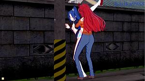 Tsubasa a Kanade sa ponoria do intenzívneho lesbického a futanari symphogear hentai